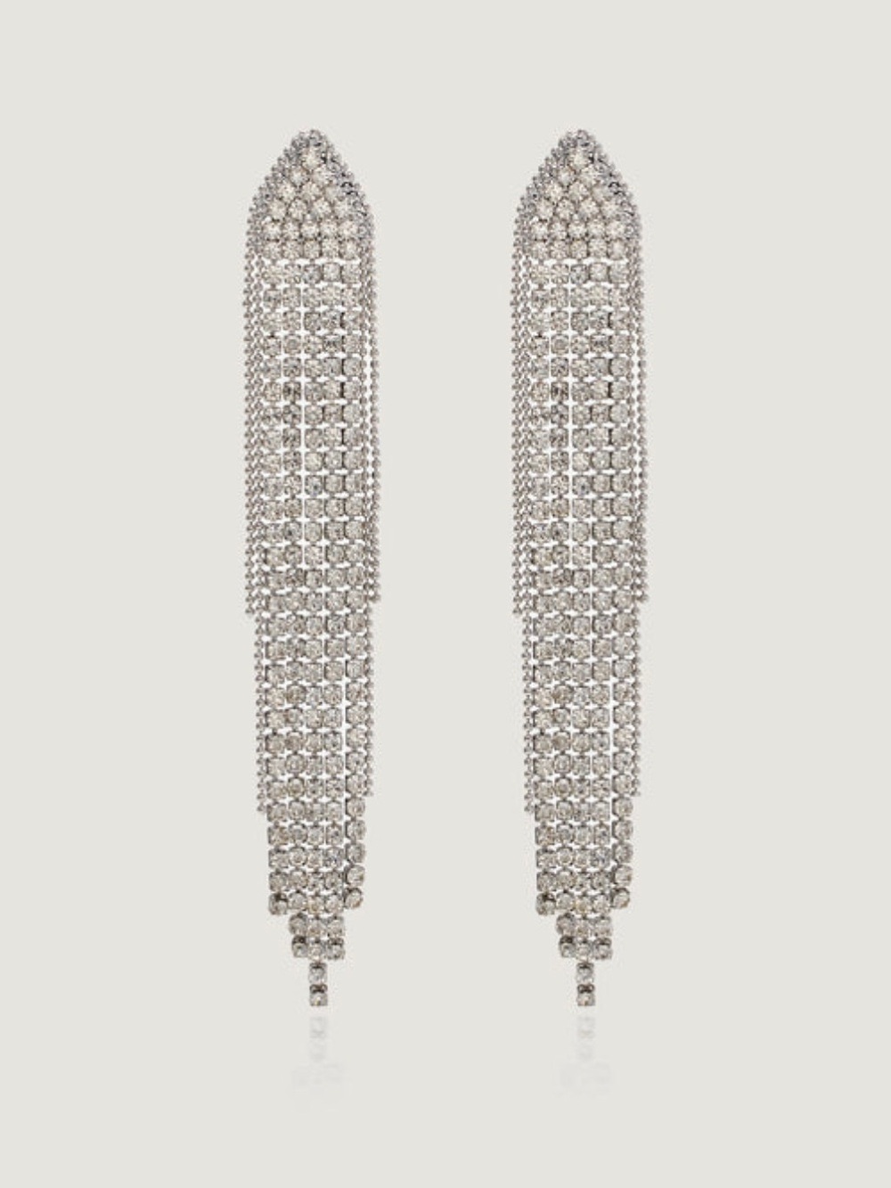 Silver 925 Rhinestone Fringe Drop Earrings - Elegant Women’s Jewelry